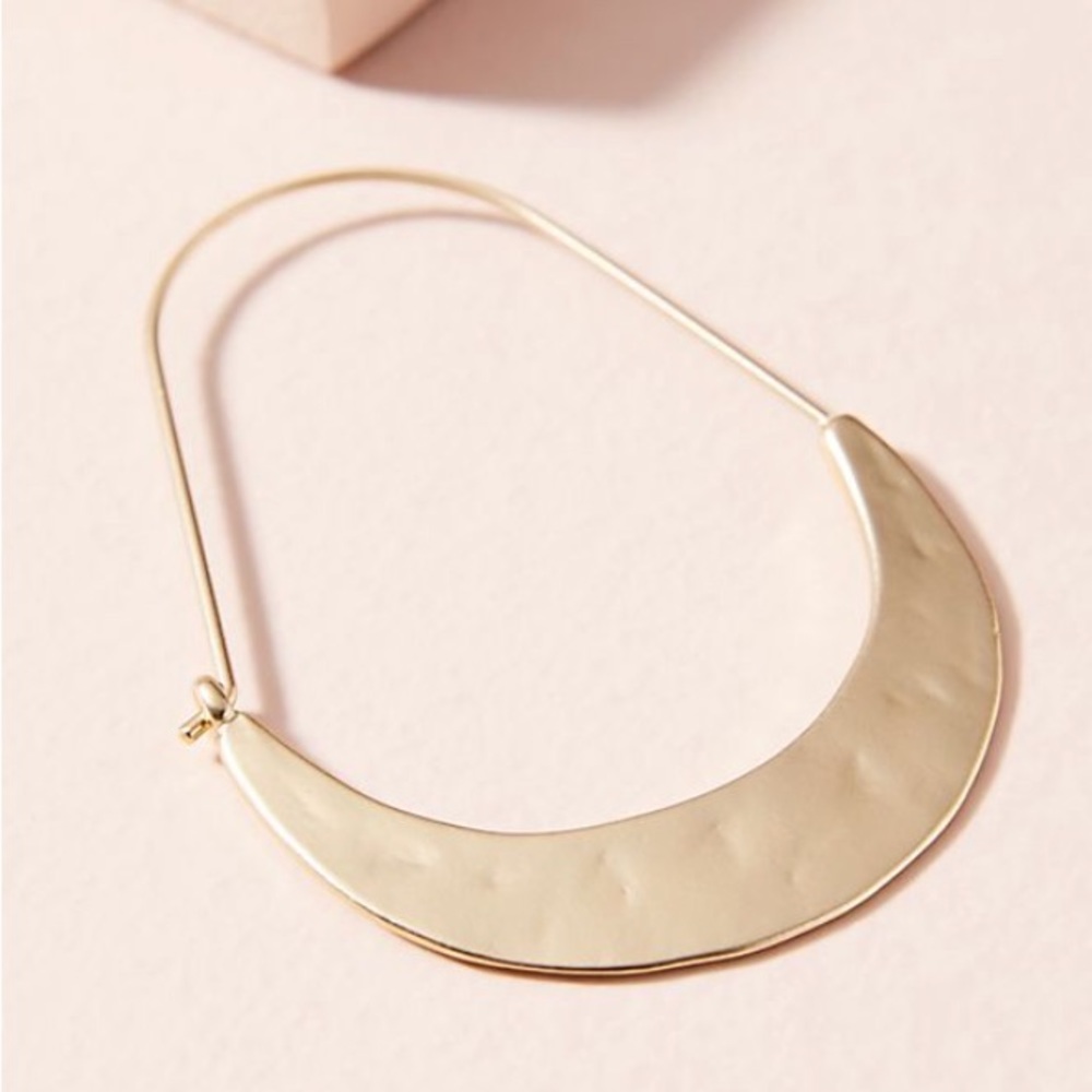 New/Never Worn Anthropologie Gold Crescent Hoops